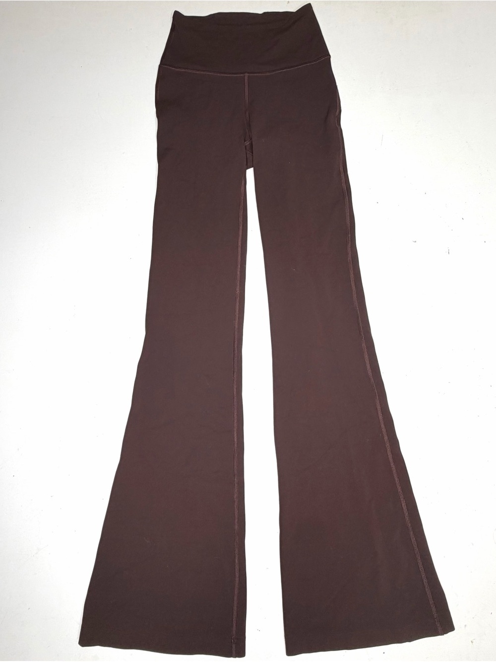 Lululemon Groove Super-High-Rise Flared Brown Pants Nulu Sz 2